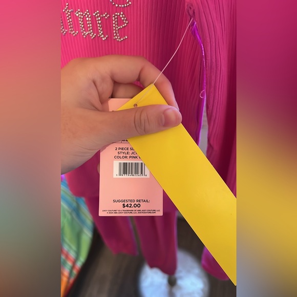 Juicy Couture Girls NWT Cotton 2 Piece Pajamas Long Sleeve and Long Pants - Picture 3 of 7